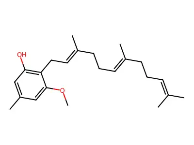3-Methoxy-5-methyl-2-(3,7,11-trimethyldodeca-2,6,10-trienyl)phenol structure