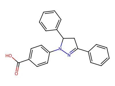 4-(3,5-Diphenyl-4,5-dihydro-pyrazol-1-yl)-benzoic acid structure