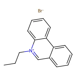 Phenanthridinium, 5-propyl-, bromide structure