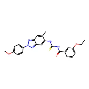 3-ethoxy-N-{[2-(4-methoxyphenyl)-6-methyl-2H-benzotriazol-5-yl]carbamothioyl}benzamide structure