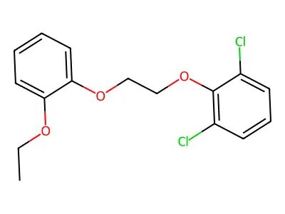 1,3-Dichloro-2-[2-(2-ethoxyphenoxy)ethoxy]benzene structure