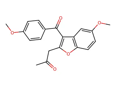 1-[5-Methoxy-3-(4-methoxybenzoyl)-1-benzofuran-2-yl]propan-2-one structure