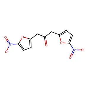2-Propanone, 1,3-bis(5-nitro-2-furanyl)- structure