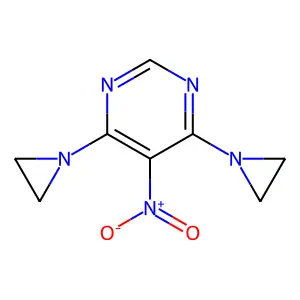 Pyrimidine, 4,6-bis(1-aziridinyl)-5-nitro- structure