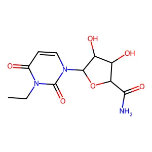 N-Ethyl 1'-uracil-1-yl-beta-D-ribofuranuronamide structure
