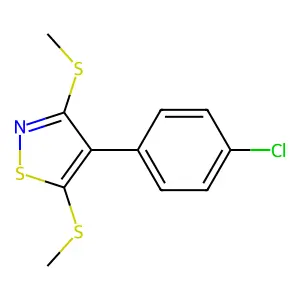4-(4-Chlorophenyl)-3,5-bis(methylsulfanyl)-1,2-thiazole structure