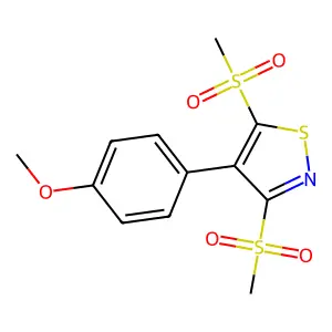 3,5-Di(methanesulfonyl)-4-(4-methoxyphenyl)-1,2-thiazole structure