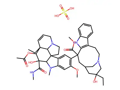 Vinblastine-N-methyl amide sulfate structure
