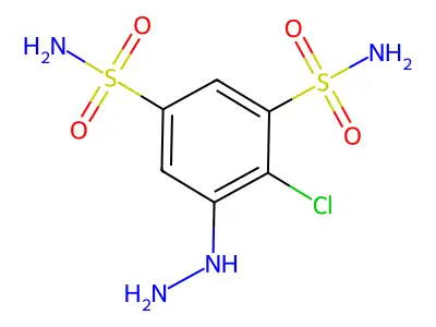 4-氯-5-肼基苯-1,3-二磺酰胺 structure