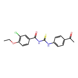 N-[(4-acetylphenyl)carbamothioyl]-3-chloro-4-ethoxybenzamide structure