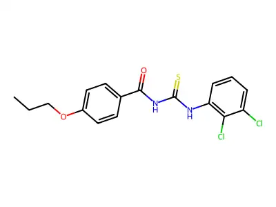 N-[(2,3-dichlorophenyl)carbamothioyl]-4-propoxybenzamide structure