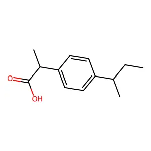 2-(4-(1-Methylpropyl)phenyl)propanoic acid structure