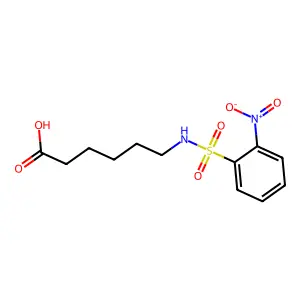 6-{[(2-Nitrophenyl)sulfonyl]amino}hexanoic acid structure