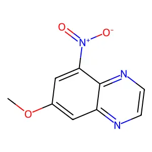 Quinoxaline, 7-methoxy-5-nitro- structure