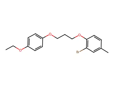 2-Bromo-1-[3-(4-ethoxyphenoxy)propoxy]-4-methylbenzene structure