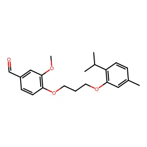 3-Methoxy-4-[3-(5-methyl-2-propan-2-ylphenoxy)propoxy]benzaldehyde structure