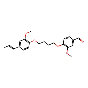 3-methoxy-4-[4-[2-methoxy-4-[(E)-prop-1-enyl]phenoxy]butoxy]benzaldehyde structure