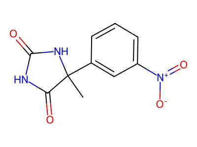 5-Methyl-5-(3-nitrophenyl)imidazolidine-2,4-dione structure