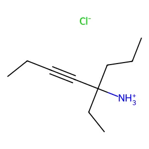5-Octyn-4-amine, 4-ethyl-, hydrochloride structure