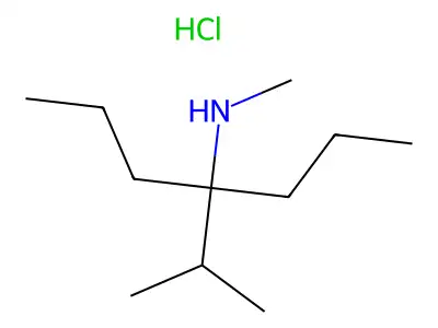 4-Heptanamine, N-methyl-4-(1-methylethyl)-, hydrochloride structure