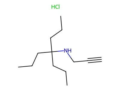 4-Heptanamine, 4-propyl-N-2-propynyl-, hydrochloride structure