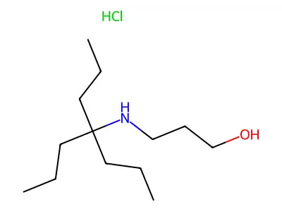 1-Propanol, 3-((1,1-dipropylbutyl)amino)-, hydrochloride structure