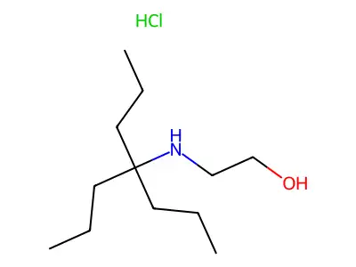 Ethanol, 2-((1,1-dipropylbutyl)amino)-, hydrochloride structure