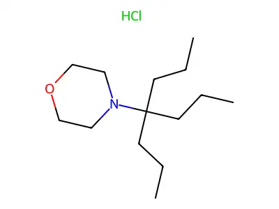 Morpholine, 4-(1,1-dipropylbutyl)-, hydrochloride structure