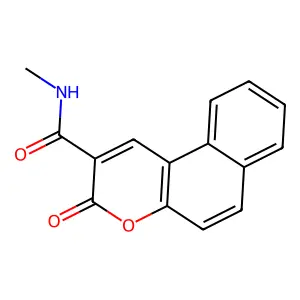 N-methyl-3-oxobenzo[f]chromene-2-carboxamide structure