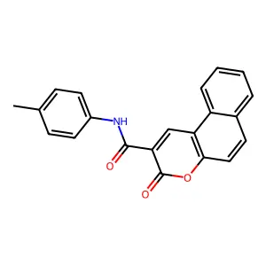 N-(4-methylphenyl)-3-oxo-3H-benzo[f]chromene-2-carboxamide structure