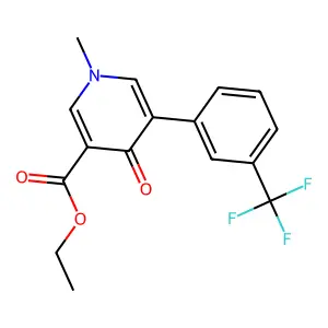 Ethyl 1-methyl-4-oxo-5-(3-(trifluoromethyl)phenyl)pyridine-3-carboxylate structure