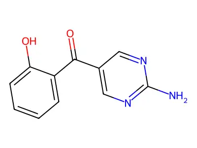 Methanone, (2-amino-5-pyrimidinyl)(2-hydroxyphenyl)- structure