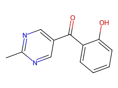 Methanone, (2-hydroxyphenyl)(2-methyl-5-pyrimidinyl)- structure