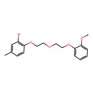 2-Bromo-1-{2-[2-(2-methoxyphenoxy)ethoxy]ethoxy}-4-methylbenzene structure