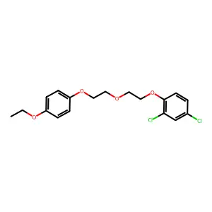 2,4-Dichloro-1-[2-[2-(4-ethoxyphenoxy)ethoxy]ethoxy]benzene structure