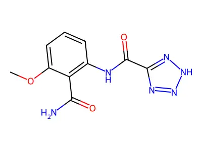 N-(2-Carboxamido-3-methoxyphenyl)-1H-tetrazole-5-carboxamide structure