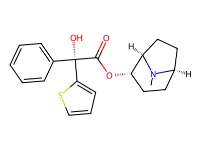 (+)-2-alpha-Tropan-2-ol, (-)-2-phenyl-2-(2-thienyl)glycolate structure