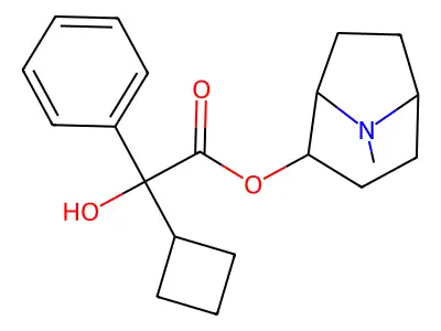 (+)-2-alpha-Tropan-2-ol, (+-)-2-cyclobutyl-2-phenylglycolate structure