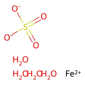 Rozenite (Fe(SO4).4H2O) structure