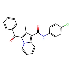 3-benzoyl-N-(4-chlorophenyl)-2-methyl-1-indolizinecarboxamide structure