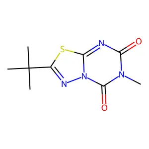 5H-1,3,4-Thiadiazolo(3,2-a)(1,3,5)triazine-5,7(6H)-dione, 2-(1,1-dimethylethyl)-6-methyl- structure