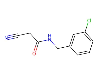 N-[(3-chlorophenyl)methyl]-2-cyanoacetamide structure
