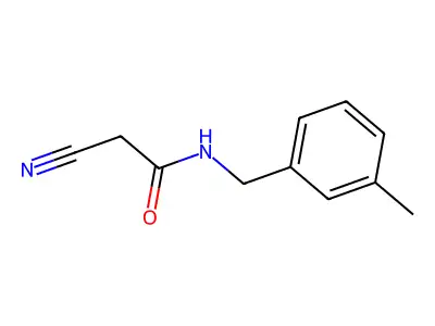 2-cyano-N-[(3-methylphenyl)methyl]acetamide structure