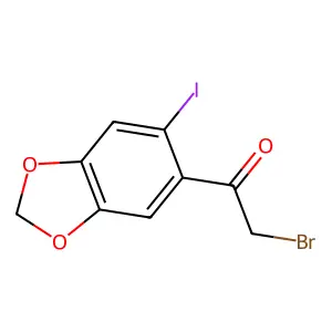 2-Bromo-1-(6-iodo-2H-1,3-benzodioxol-5-yl)ethan-1-one structure