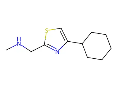 1-(4-Cyclohexylthiazol-2-yl)-N-methylmethanamine structure