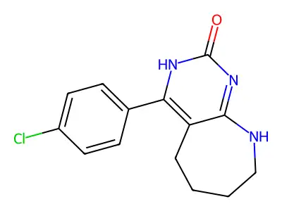 4-(4-Chlorophenyl)-1,3,5,6,7,8-hexahydro-2H-pyrimido[4,5-b]azepin-2-one structure