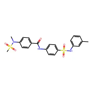 4-[methyl(methylsulfonyl)amino]-N-[4-[(3-methylphenyl)sulfamoyl]phenyl]benzamide structure