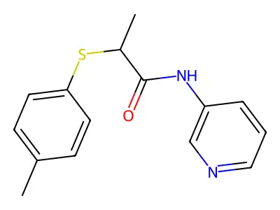 N-Pyridin-3-yl-2-p-tolylsulfanyl-propionamide structure