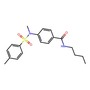 N-butyl-4-[methyl-(4-methylphenyl)sulfonylamino]benzamide structure