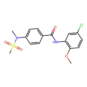 N-(5-chloro-2-methoxyphenyl)-4-[methyl(methylsulfonyl)amino]benzamide structure